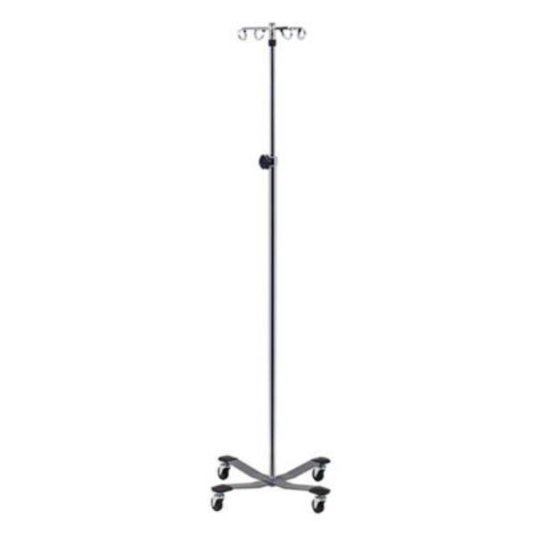 Clinton Heavy Base, Knob-Lock 4-Hook IV Pole, 22" Diameter IV-314